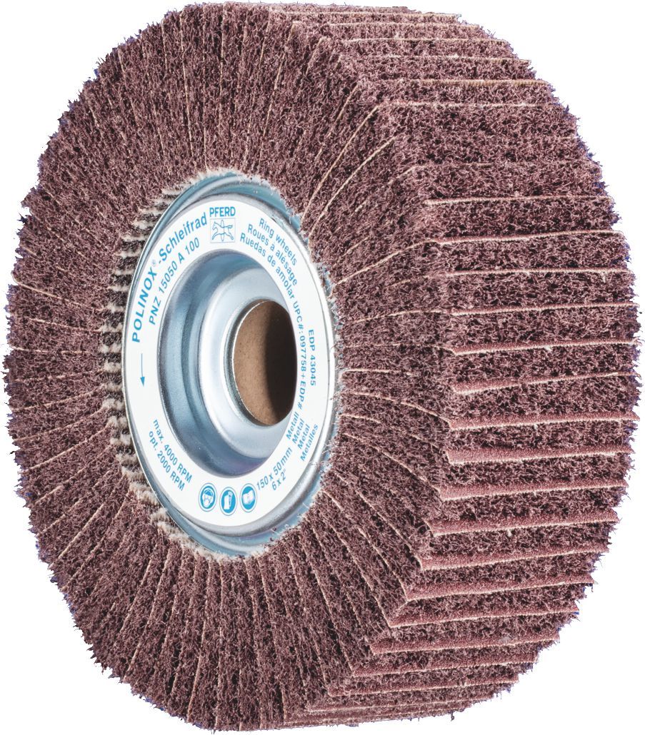 PFERD POLINOX RING WHEEL PNZ ALUM OXIDE 150 X 50MM 100 GRIT